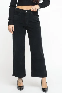 Pantalone Cropped Velluto - Nero