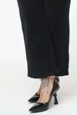 Pantalone Cropped Velluto - Nero