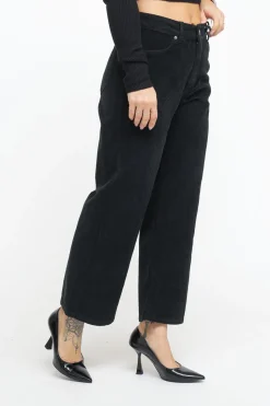Pantalone Cropped Velluto - Nero