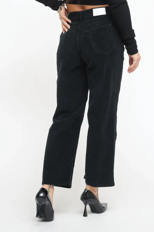 Pantalone Cropped Velluto - Nero