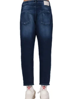 Pantalone Felpa Con Rotture - Blu