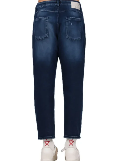 Pantalone Felpa Con Rotture - Blu