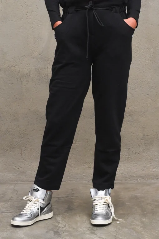Pantalone in Felpa Candy Waist - Black