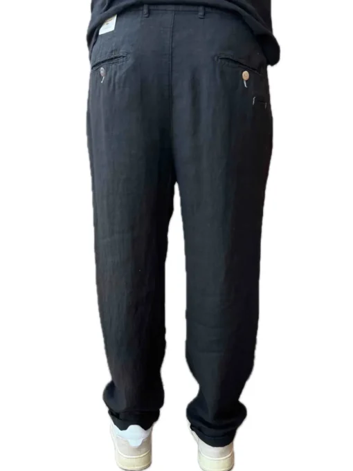 Pantalone 100%lino - Nero