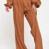 Pantalone Palazzo - Tabacco