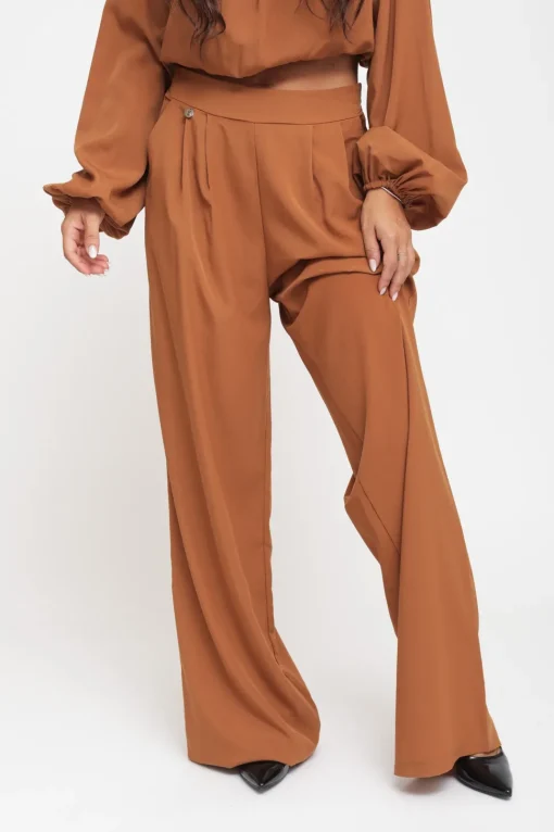 Pantalone Palazzo - Tabacco