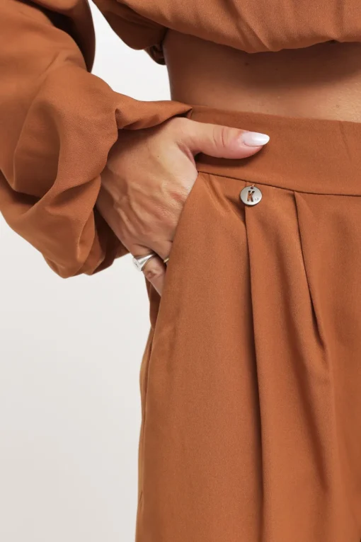 Pantalone Palazzo - Tabacco