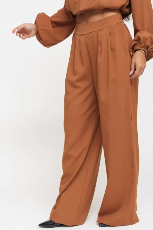 Pantalone Palazzo - Tabacco