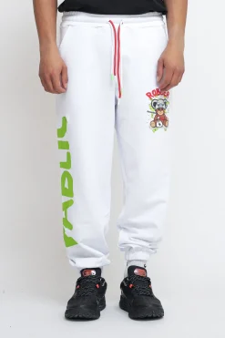 Pantalone Stampa Orso - Bianco