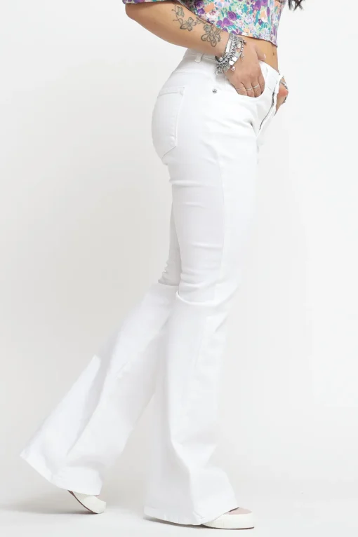 Pantalone Zampa Tinto Capo - Bianco