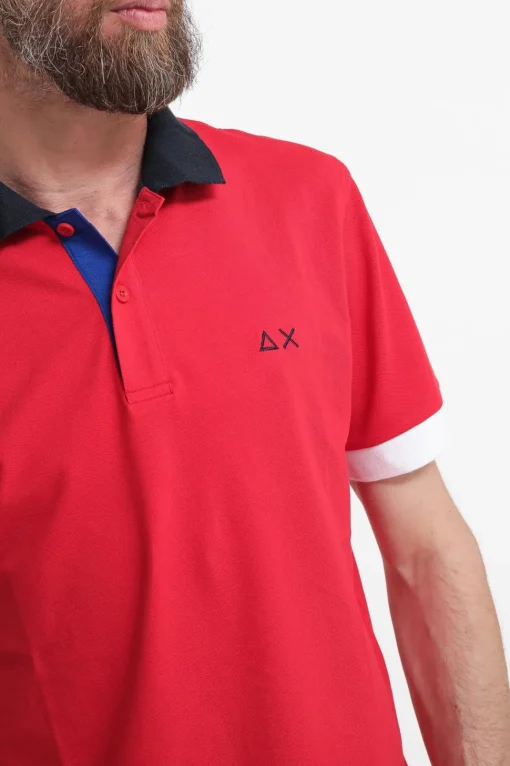 Polo 3 Color Way El - Rosso Fuoco
