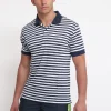 Polo Linen Stripes - Navy Blue/Bianco