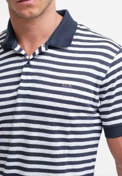 Polo Linen Stripes - Navy Blue/Bianco