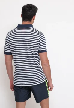 Polo Linen Stripes - Navy Blue/Bianco