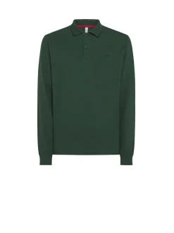 Polo Small Stripes El. L/S - Verde Scuro