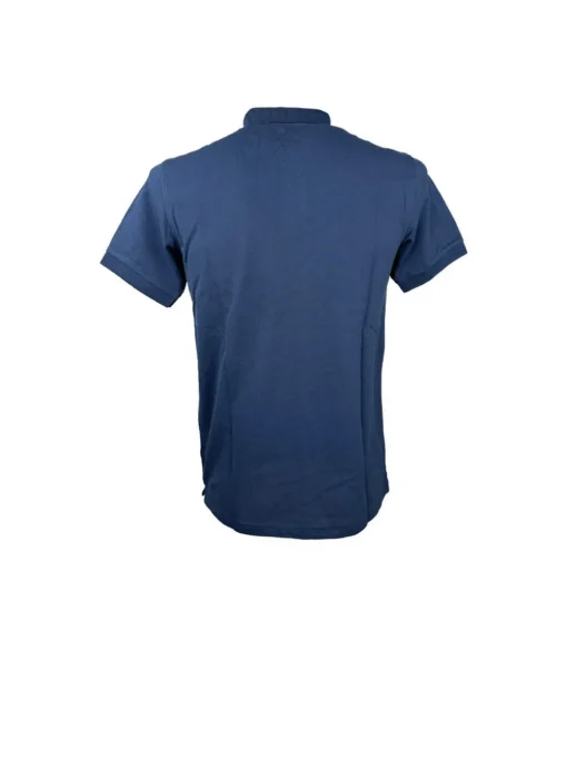Polo Under Collar Print S/s - Navy Blue