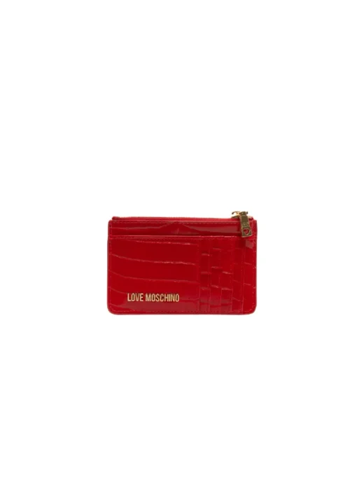 Portatessere Pu Croco - Rosso