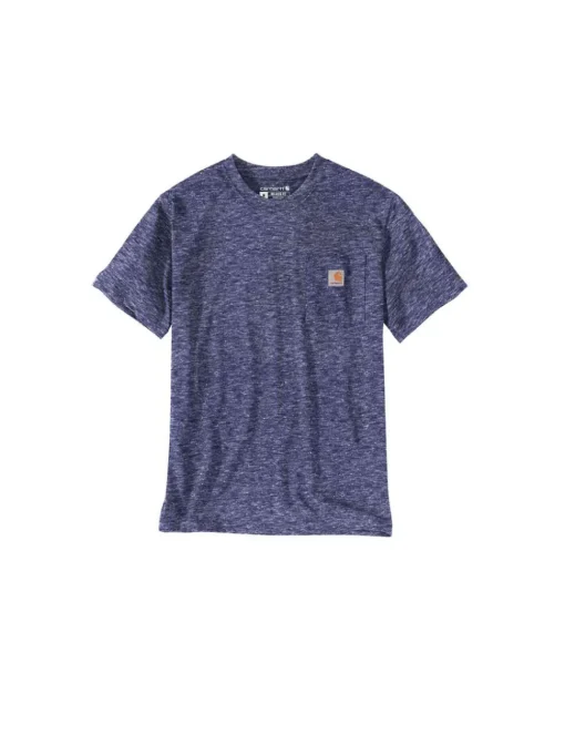 Relaxed Fit Heavyweight Short Sleeve Pocket T-Shirt - Blue Snow Heat