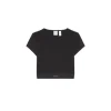 Rib Crop Tee - Black