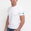 Round Neck T-Shirt - White/Blue