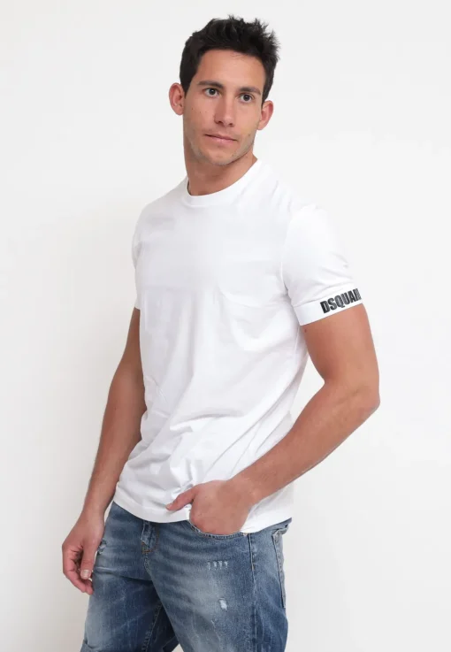 Round Neck T-Shirt - White/Logo
