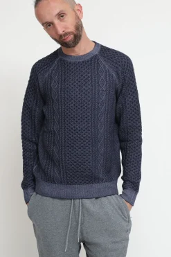 Round Vintage Cable - Navy Blue