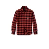 Rugged Flex Relaxed Fit Midweight Flannel Long Sleeve Plaid Shirt - Red Ochre