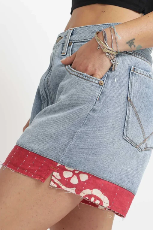 Short Girlfriend Woman Denim - Hand Stitch Blanket