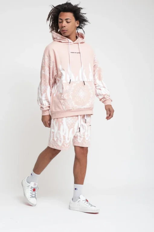Shorts With Bandana Print - Pink