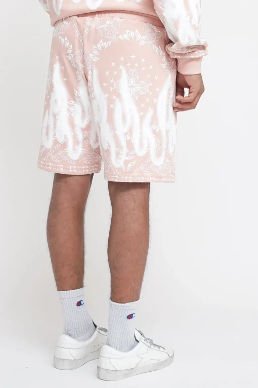 Shorts With Bandana Print - Pink