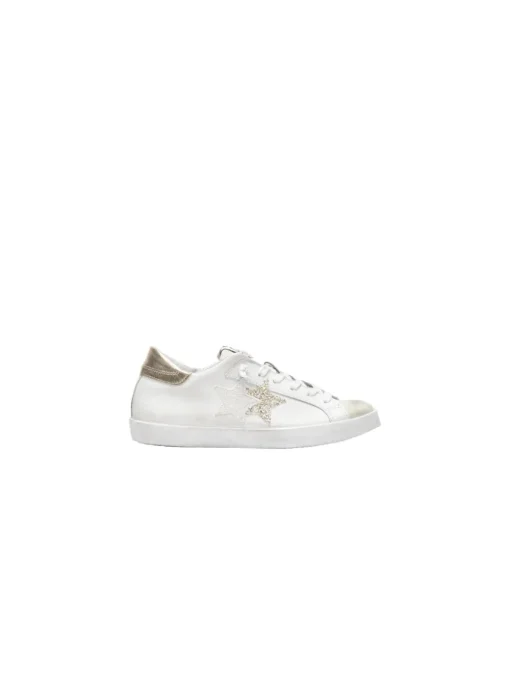 Sneaker Prime Star - White/Gold