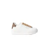 Sneakers Addict In Action Leather Con Inserto Animalier - Beige