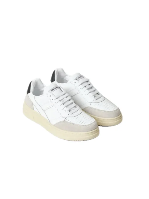Sneakers Basket Bassa In Action Leather Ed Inserti In Suede Logo Dietro - Nero