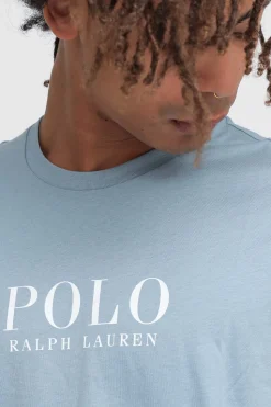 S/s Crew Sleep Top T-shirt - Blue Not Boxed Logo