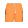 Swim Pant Wth Tape Logo - Arancio Fluo
