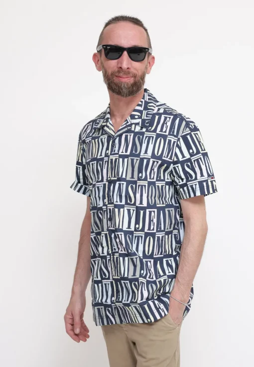 TJM Clsc Tommy AOP SS Shirt - Multicolor