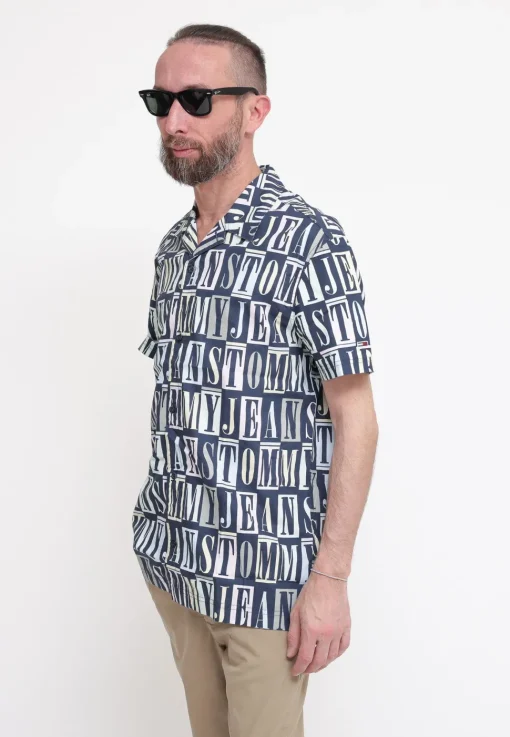 TJM Clsc Tommy AOP SS Shirt - Multicolor