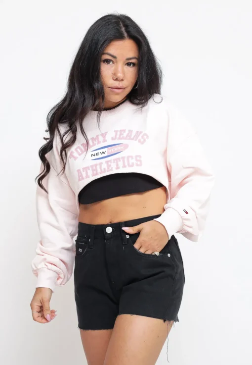 TJW Ultra Crop TJ Ath Crew - Pink