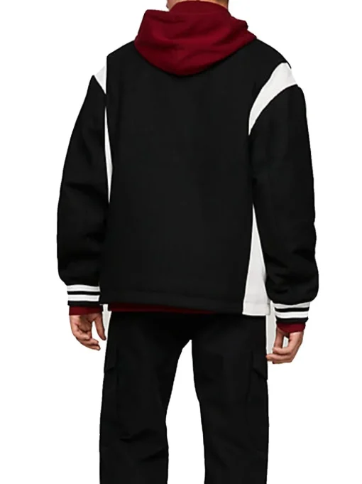 TMJ Cord Wool Mix Letterman - Black
