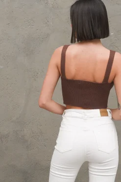 Top - Cacao 100%cotone