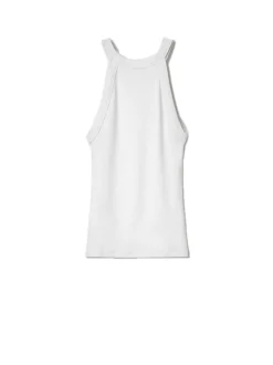 Top In Costina Scollo All'americana - Bianco