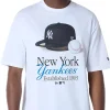 T-Shirt New York Yankees MLB Script - White