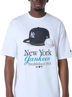 T-Shirt New York Yankees MLB Script - White