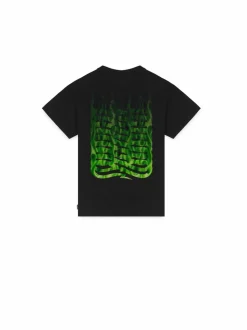 T-shirt Ribs Flame - Black