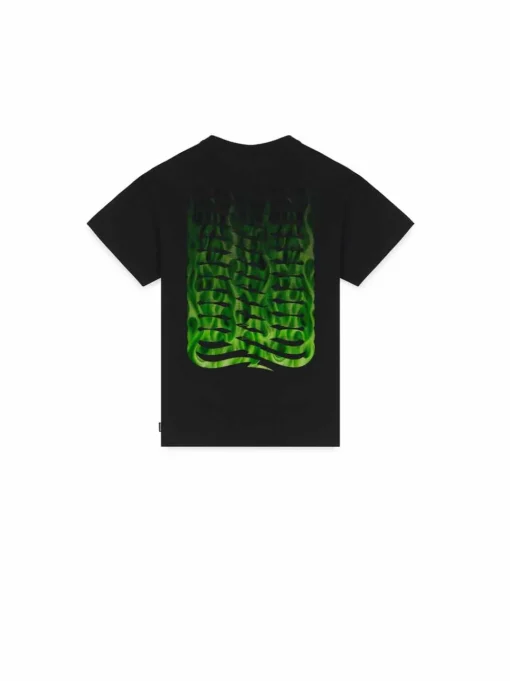 T-shirt Ribs Flame - Black