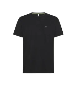 T-shirt Round Solid Pocket S/s - Nero