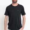 T-Shirt Round Solid Pocket - Nero