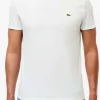T-shirt Scollo Tondo In Jersey Di Cotone Pima - Bianco