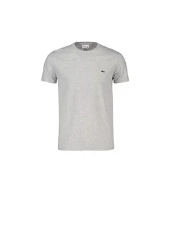 T-shirt Scollo Tondo In Jersey Di Cotone Pima - Gris Chinè