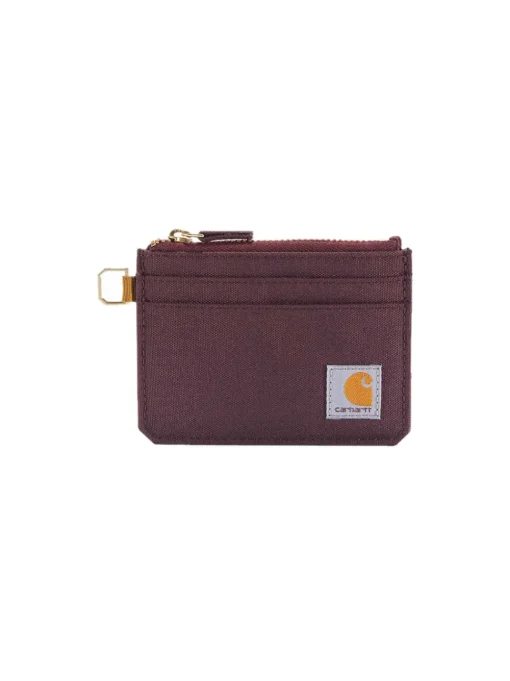 Zippered Card Keeper Wallet - Deep Wine